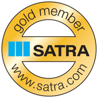 Gold SATRA member logo 2023 colour