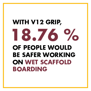 V12 IGS slip resistance on Scaffold Board